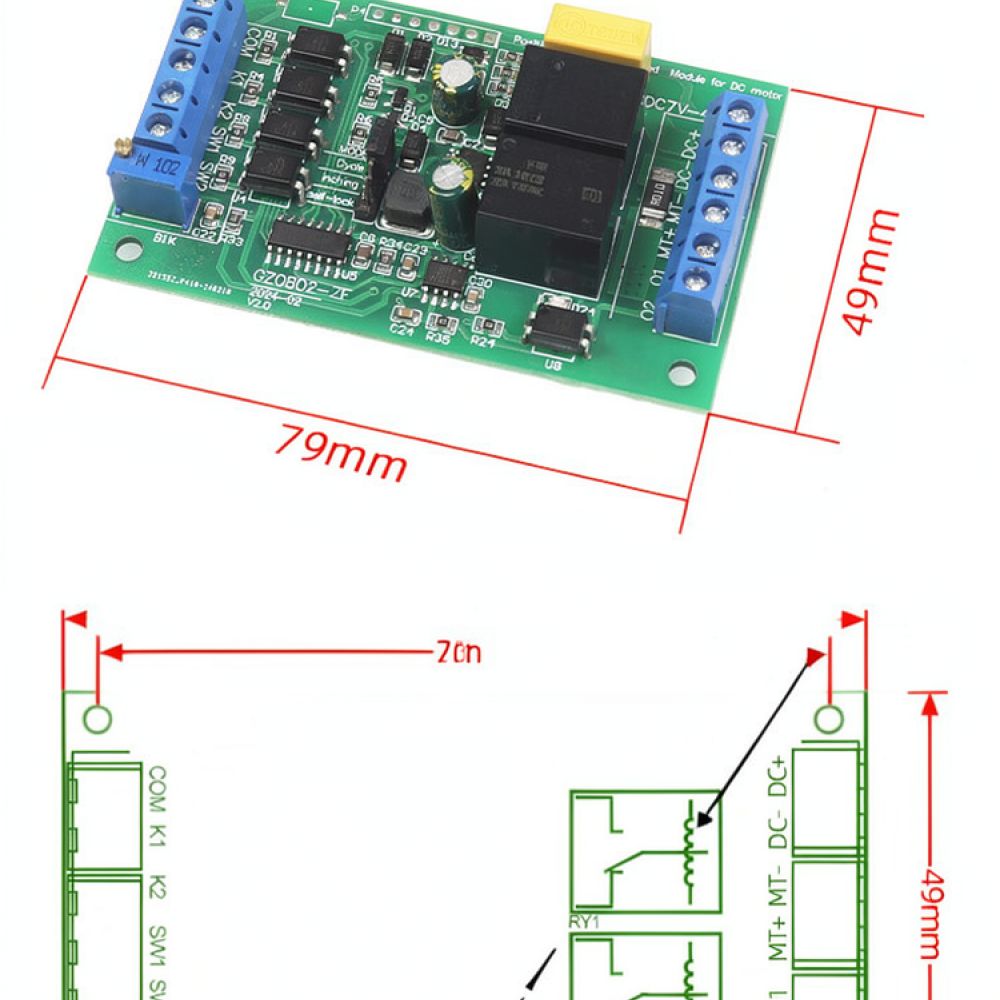 Dc Motor 12V - Controlador de motor CC industrial 10A