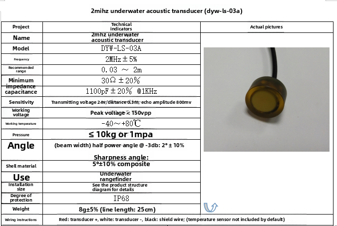 Transdutor ultrassônico subaqu - Ultrasonic Distance Sensor avaliação e preço